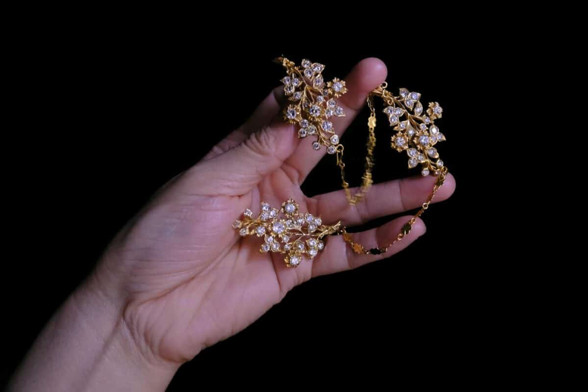 Straits Peranakan Kerosang Brooch Pins 20k Vintage GEM GARDENER