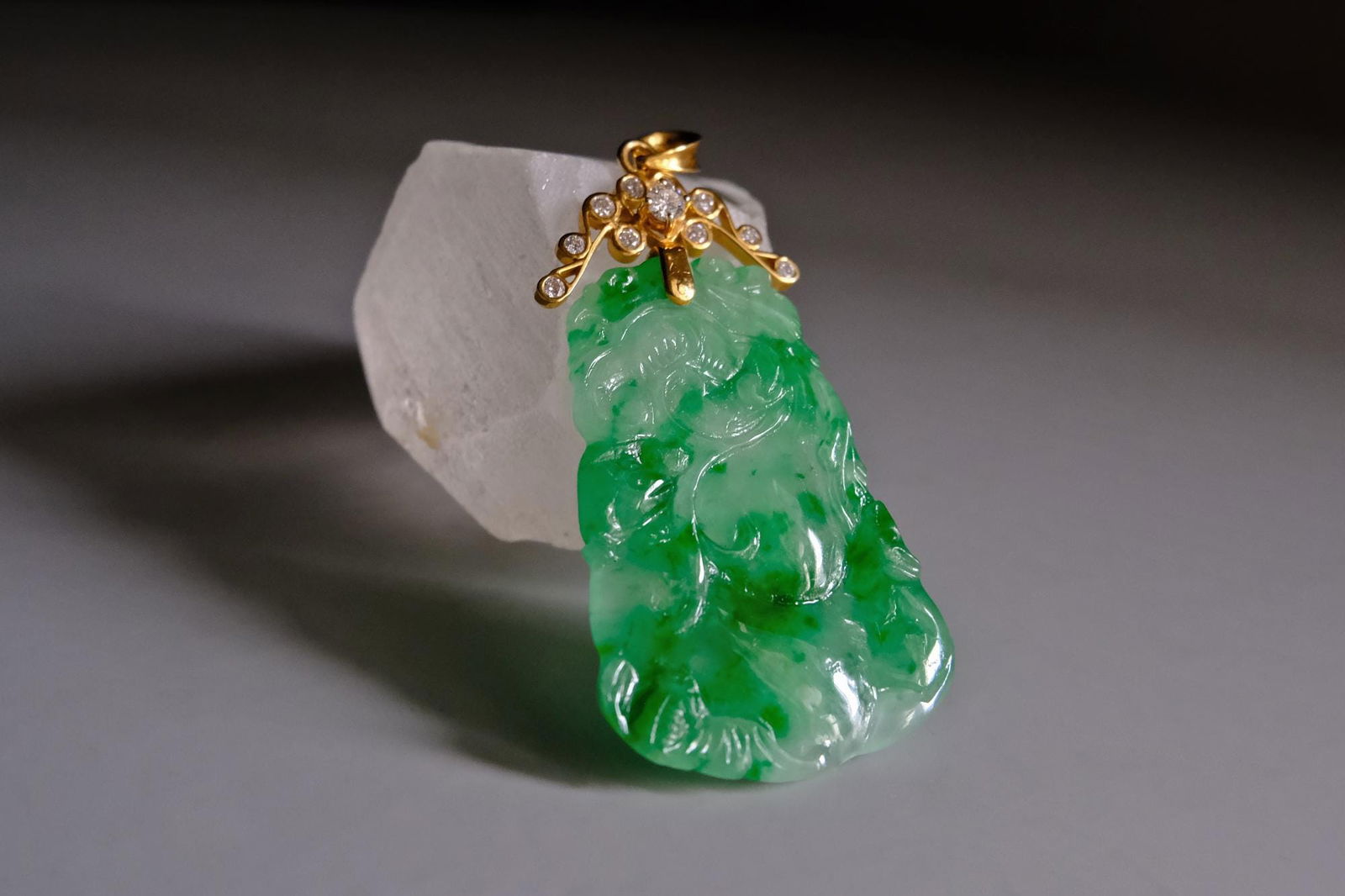 Vintage Carved Jade Pendant,carved jade pendant necklace, carved jade and diamond pendant, carved jade pendants for sale, antique carved jade, antique jade jewelry for sale, antique jade jewellery, Gem Gardener