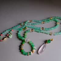 long bead necklace, court bead necklace, Chrysoprase Bead Necklace, long bead necklace gold, chrysoprase necklace gold, chrysoprase stone necklace, beads necklace singapore, chinese court necklace, chinese jade beaded necklace, beaded necklace singapore, beaded jewellery singapore, Gem Gardener