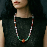qing court necklace, chinese court beads, pyu beads, antique bead necklace, ancient bead necklace, Gem Gardener