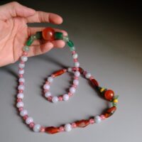 qing court necklace, chinese court beads, pyu beads, antique bead necklace, ancient bead necklace, Gem Gardener