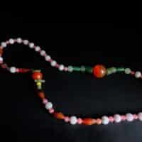 qing court necklace, chinese court beads, pyu beads, antique bead necklace, ancient bead necklace, Gem Gardener