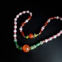 qing court necklace, chinese court beads, pyu beads, antique bead necklace, ancient bead necklace, Gem Gardener