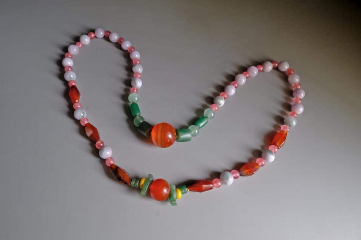 qing court necklace, chinese court beads, pyu beads, antique bead necklace, ancient bead necklace, Gem Gardener