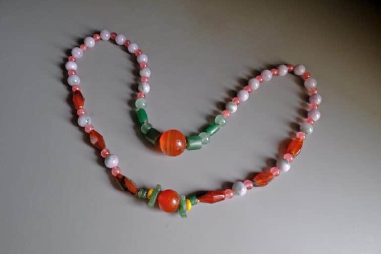 qing court necklace, chinese court beads, pyu beads, antique bead necklace, ancient bead necklace, Gem Gardener