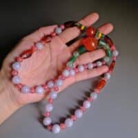 qing court necklace, chinese court beads, pyu beads, antique bead necklace, ancient bead necklace, Gem Gardener