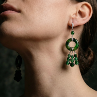 Jade Hoop Earrings, green jade dangle earrings, jade drop earrings gold, dark green jade earrings, intense green jadeite, dainty jade earrings, jadeite earrings singapore, jade earrings singapore, fine jade jewelry hong kong, jade jewellery singapore, Gem Gardener