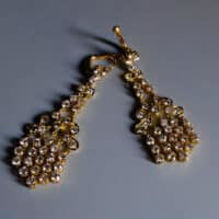 Vintage Diamond Chandelier Earrings, yellow gold chandelier earrings, vintage chandelier earrings gold, diamond dangle earrings yellow gold, vintage diamond dangle earrings, peranakan earrings singapore, vintage peranakan jewellery for sale, Gem Gardener