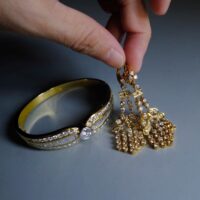 Vintage Diamond Chandelier Earrings, yellow gold chandelier earrings, vintage chandelier earrings gold, diamond dangle earrings yellow gold, vintage diamond dangle earrings, peranakan earrings singapore, vintage peranakan jewellery for sale, Gem Gardener
