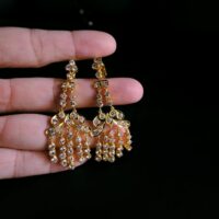 Vintage Diamond Chandelier Earrings, yellow gold chandelier earrings, vintage chandelier earrings gold, diamond dangle earrings yellow gold, vintage diamond dangle earrings, peranakan earrings singapore, vintage peranakan jewellery for sale, Gem Gardener