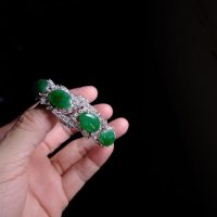 Art Deco Jade Bracelet, peranakan jade, peranakan bracelet, white gold jade bracelet, vintage jade bracelet bangle, jade bracelet singapore, jade jewellery singapore, Gem Gardener