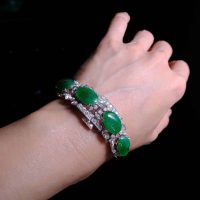 Art Deco Jade Bracelet, peranakan jade, peranakan bracelet, white gold jade bracelet, vintage jade bracelet bangle, jade bracelet singapore, jade jewellery singapore, Gem Gardener