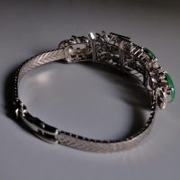 Art Deco Jade Bracelet, peranakan jade, peranakan bracelet, white gold jade bracelet, vintage jade bracelet bangle, jade bracelet singapore, jade jewellery singapore, Gem Gardener
