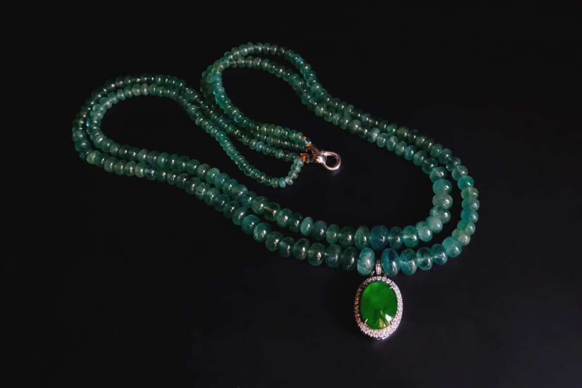emerald bead necklace, Jade and Emerald Necklace, russian emerald beads necklace, emerald beads jewelry, fine beaded necklace, fine jewelry beaded necklace, jade necklace singapore, Gem Gardener