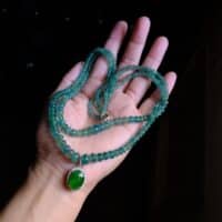 emerald bead necklace, Jade and Emerald Necklace, russian emerald beads necklace, emerald beads jewelry, fine beaded necklace, fine jewelry beaded necklace, jade necklace singapore, Gem Gardener