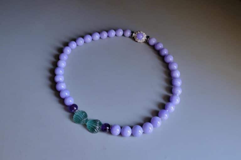 lavender jade bead necklace, purple jade bead necklace, art deco jade necklace, lavender jade beaded necklace, lavender jade jewelry, purple jade singapore, lavender jade singapore, jade bead necklace price, fine jade jewelry hong kong, jade jewellery singapore, Gem Gardener