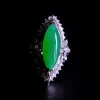 Antique jade ring, marquise jade ring, marquise cut jade ring, burma jade ring, burmese jadeite ring, jade ring singapore, jadeite ring singapore, antique jade rings for sale, antique jade jewelry for sale, vintage jade ring with diamonds, Gem Gardener