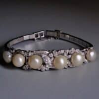 Antique Pearl Bracelet, antique pearl jewellery, vintage pearl bracelet gold, pearl diamond bracelet gold, straits chinese jewelry, straits chinese jewellery, art deco pearl bracelet, Gem Gardener