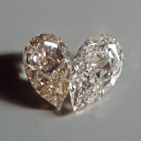 3ct Pear Cut Diamond, 3 ct pear shaped diamond, Toi et Moi Ring, toi et moi diamond ring, toi et moi ring singapore, light brown pear diamond, pear shaped diamond ring singapore, loose diamonds singapore Gem Gardener