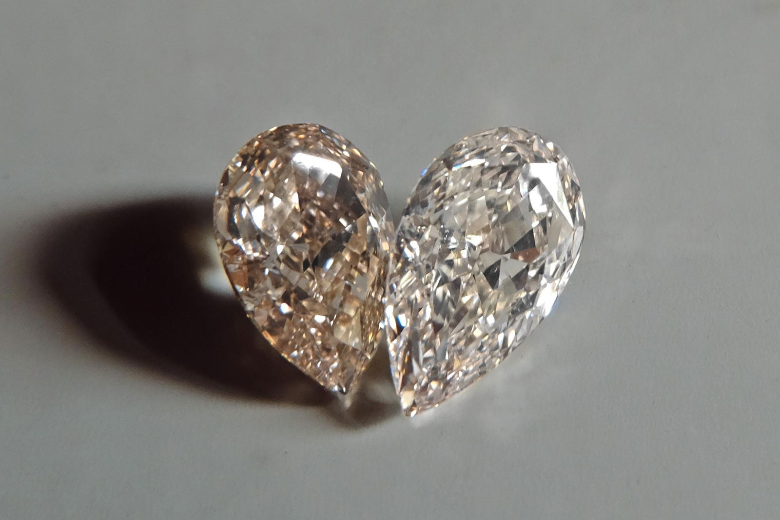 3ct Pear Cut Diamond, 3 ct pear shaped diamond, Toi et Moi Ring, toi et moi diamond ring, toi et moi ring singapore, light brown pear diamond, pear shaped diamond ring singapore, loose diamonds singapore Gem Gardener