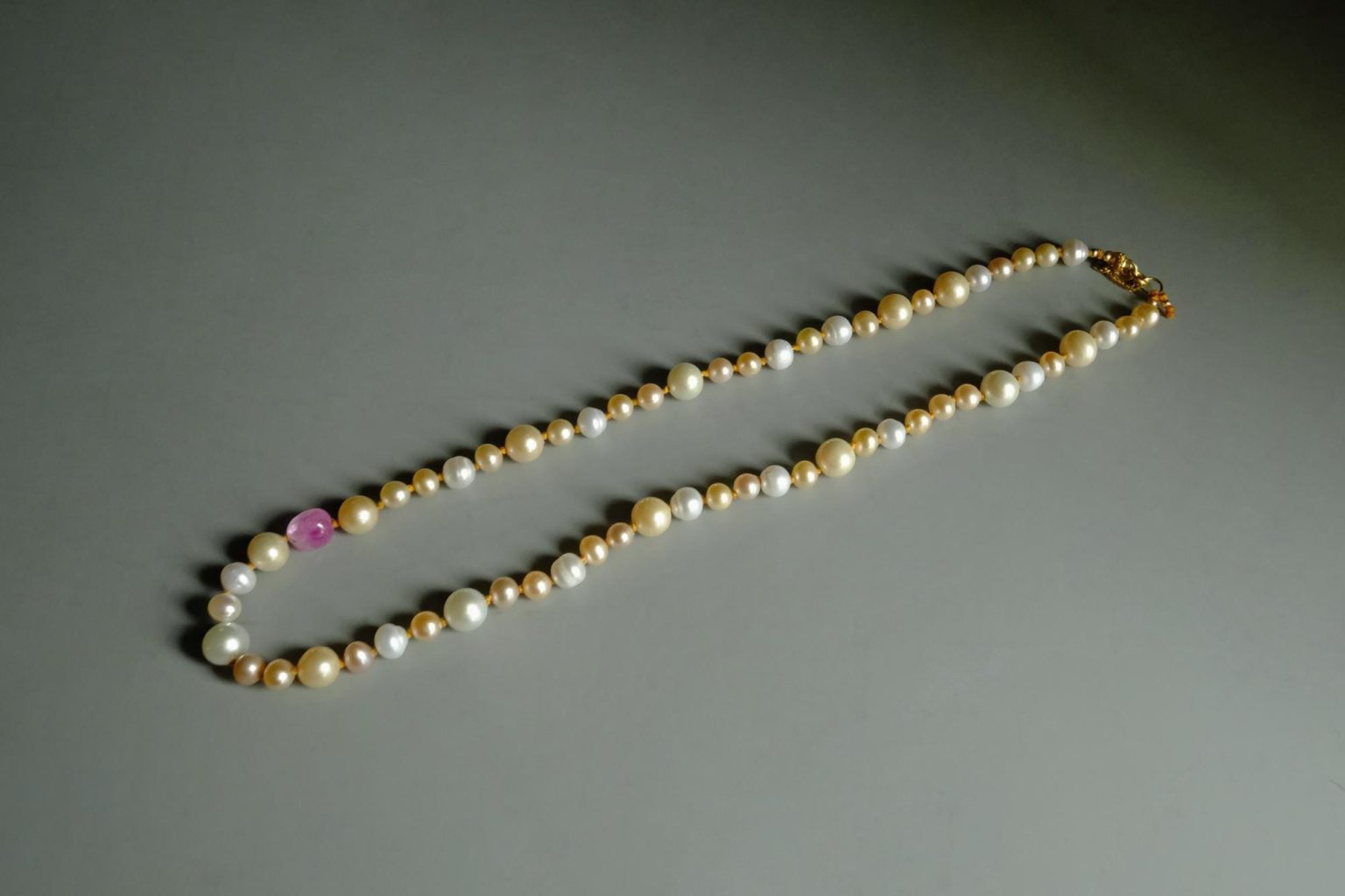 Pearl Necklace/ LuLu -Honey Beige main image 1