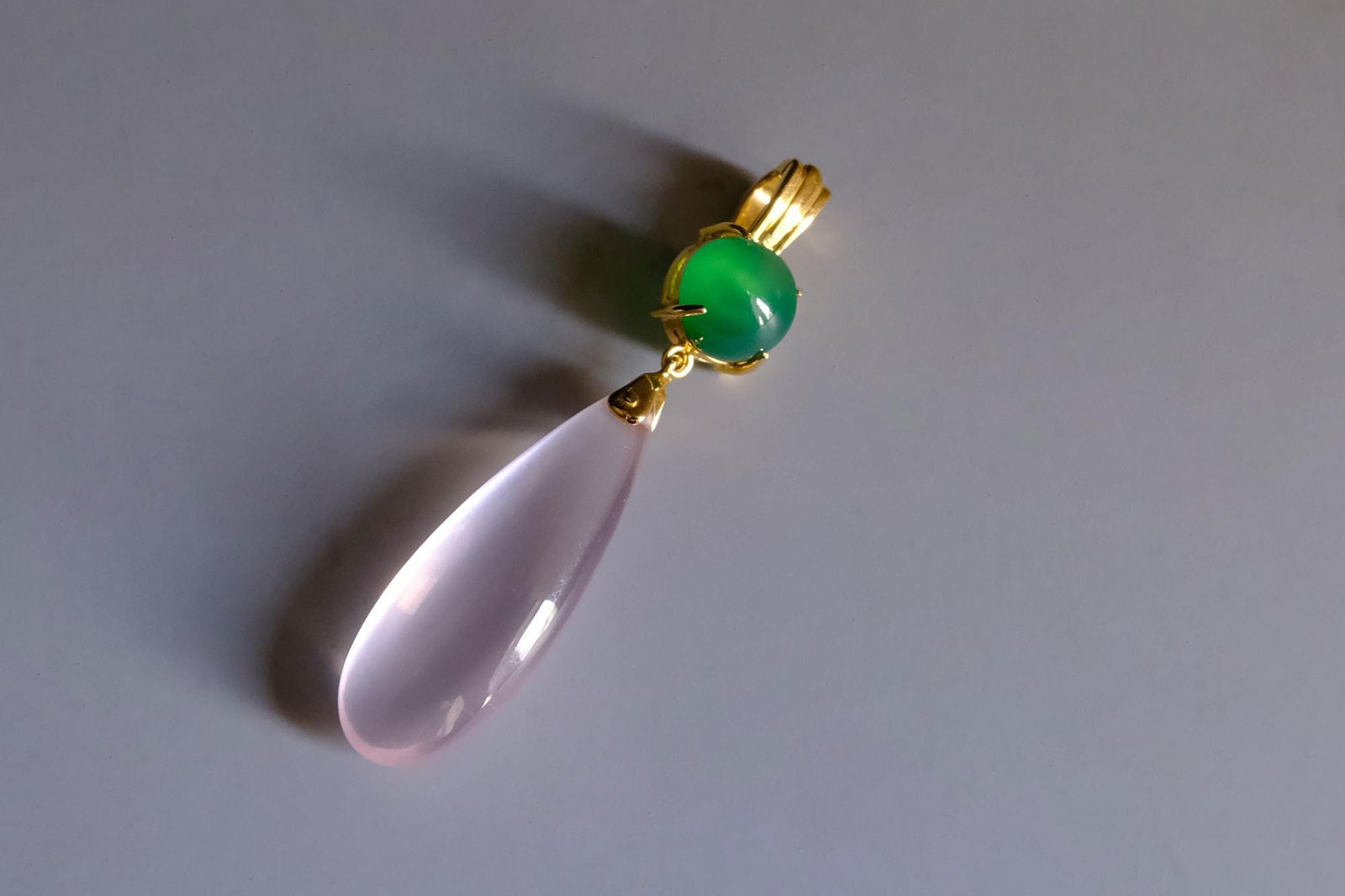 Jade Long Pendant, Jade Drop Pendant, rose quartz and jade necklace, jadeite and rose quartz, modern jade pendant, jade pendant pearl necklace, jade necklace pearl, jade pendant singapore, jade necklace singapore, jade fine jewellery