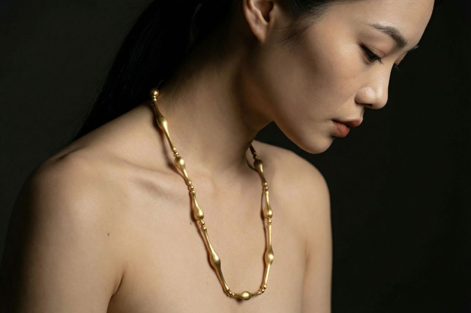 long gold silver necklace, fine silver necklace, handmade silver necklace, long artistic necklace, gold plated silver necklace chain, new objectivity, silver necklace gold plated, fine jewelry silver necklace, Gem Gardener
