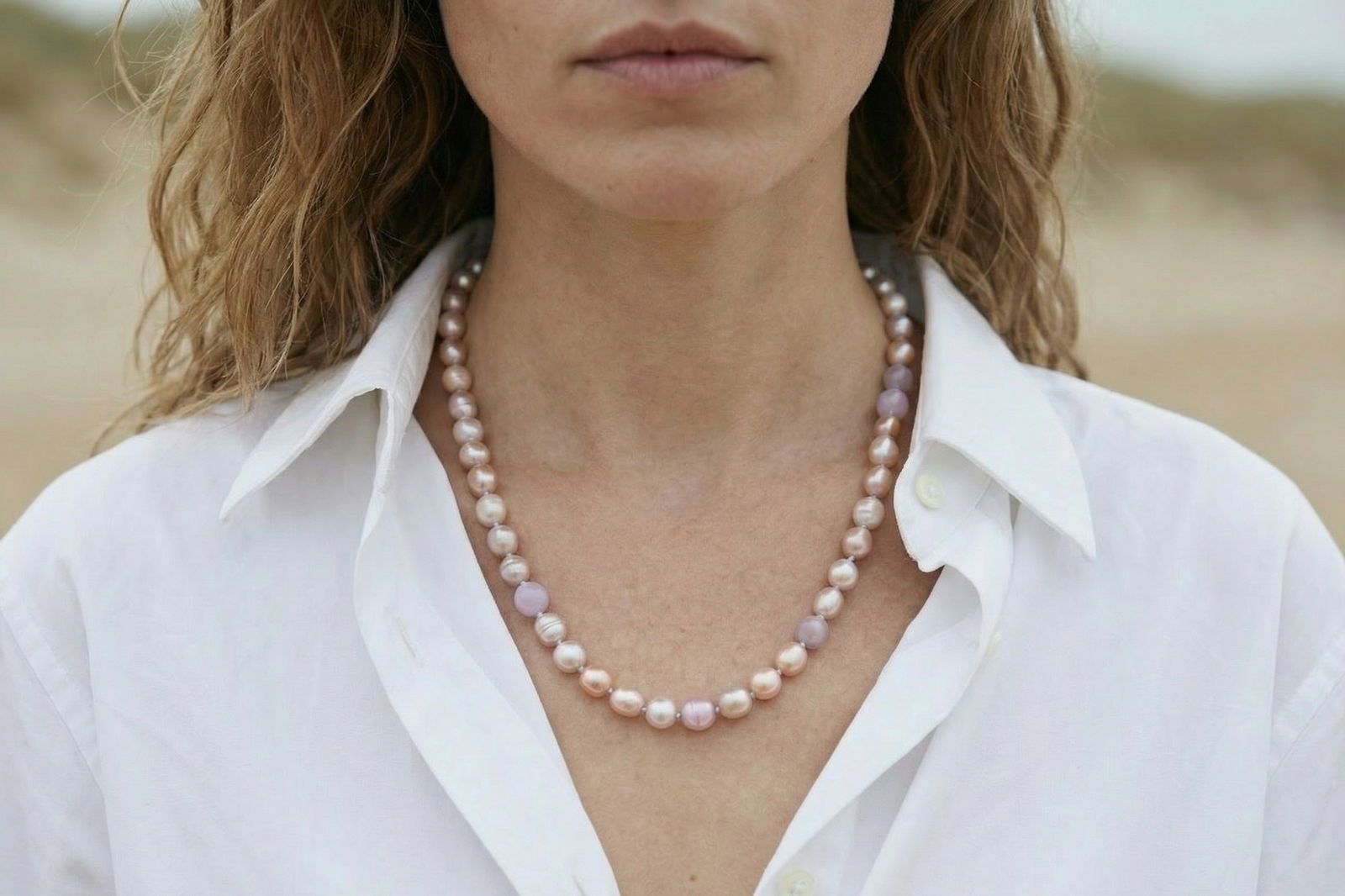 Pink Oval Pearl Necklace, long pink freshwater pearl necklace, pink pearl necklace, oval pearl necklace, Ellipsoid Pearl Necklace, oval pearl necklace gold, pearls singapore jewellery, pearl necklace singapore, Gem Gardener