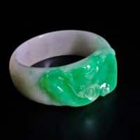 Carved Jade Bangle, green jade bangle price, vintage green jade bangle, carved green jadeite jade, jade bangle singapore, fine jade jewelry hong kong, jade jewellery shop singapore, Gem Gardener
