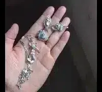 moonstone white gold jewelry set video
