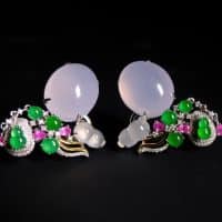 lavender jade earrings, jade statement earrings, lavender jade jewelry, light lavender jade, light lavender jadeite, lavender jade earrings singapore, fine jade jewelry hong kong, jade jewellery singapore, Gem Gardener
