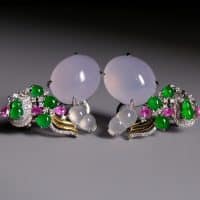 lavender jade earrings, jade statement earrings, lavender jade jewelry, light lavender jade, light lavender jadeite, lavender jade earrings singapore, fine jade jewelry hong kong, jade jewellery singapore, Gem Gardener