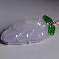 carved lavender jade pendant, lavender jade pendant, light lavender jadeite, purple jade pendant, carved leaf pendant, lavender jade jewelry, jade jewellery singapore, jade pendant singapore, Gem Gardener