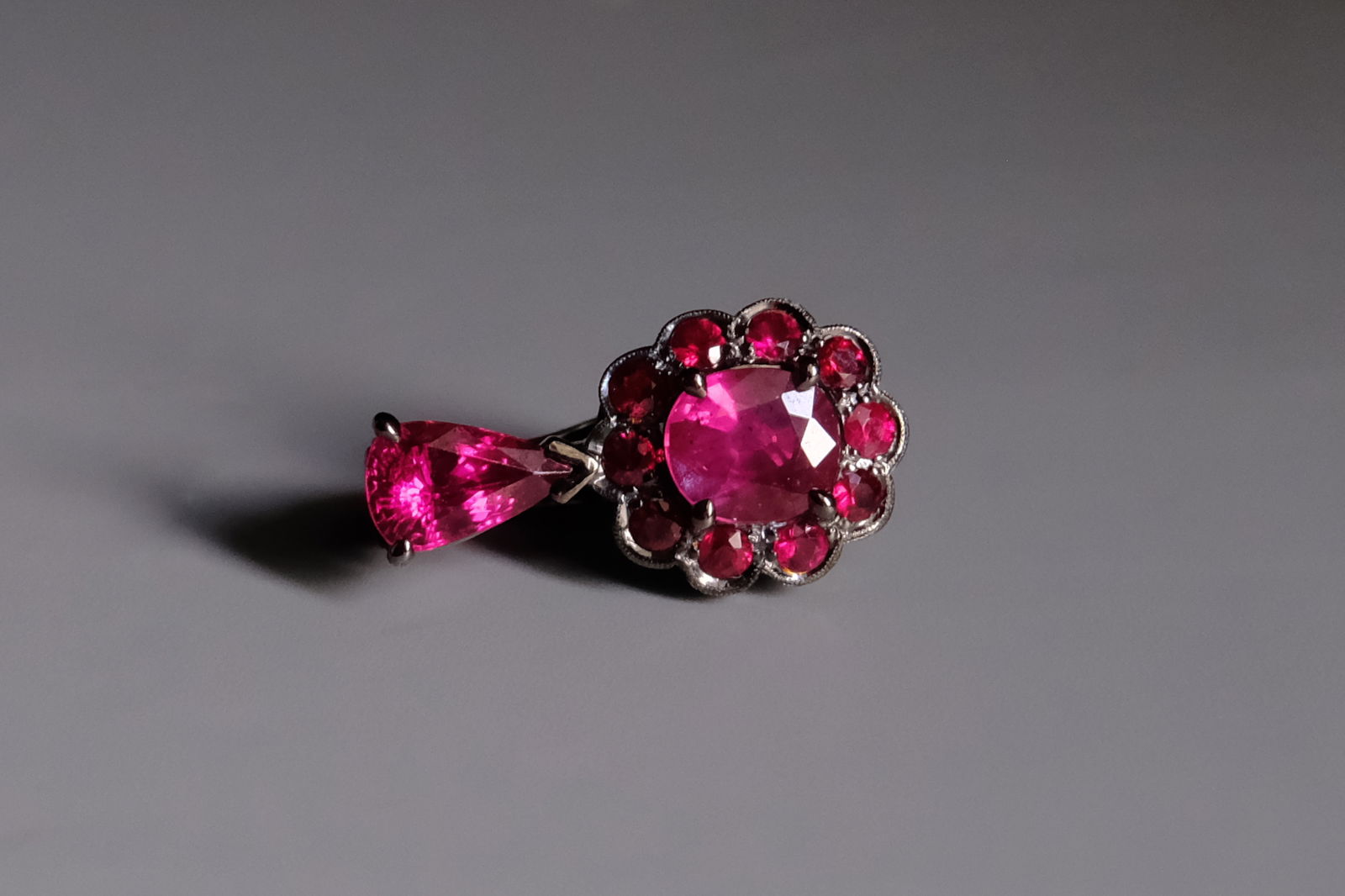 Ruby Pendant Necklace, black gold ruby, ruby pendant singapore, natural ruby pendant gold, ruby pendant for necklace, ruby jewellery singapore, ruby halo necklace pendant, Gem Gardener