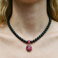 Ruby Pendant Necklace, black gold ruby, ruby pendant singapore, natural ruby pendant gold, ruby pendant for necklace, ruby jewellery singapore, ruby halo necklace pendant, Gem Gardener