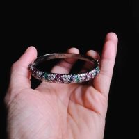 Multi Gem Bangle Bracelet, multi gemstone cuff bracelet