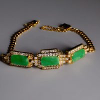 Yellow Gold Jade Bracelet, vintage jade bracelet bangle, antique jade jewelry, vintage jade jewelry for sale, jade jewellery singapore, peranakan bracelet, vintage carved jade bracelet, Gem Gardener