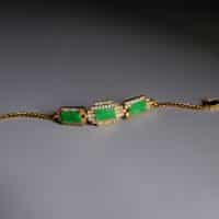 Yellow Gold Jade Bracelet, vintage jade bracelet bangle, antique jade jewelry, vintage jade jewelry for sale, jade jewellery singapore, peranakan bracelet, vintage carved jade bracelet, Gem Gardener