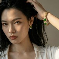 jade earrings and bracelet, vintage jade stud earrings gold, jade earrings singapore, jade bracelet singapore, yellow gold jade earrings, antique jadeite earrings, antique jade jewelry, Gem Gardener