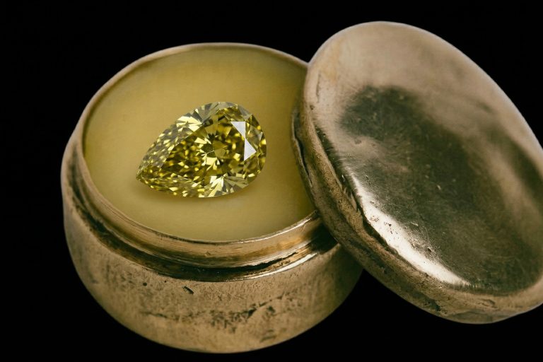 4ct Fancy Deep Brownish Greenish Yellow Diamond Natural