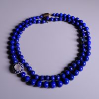 lapis lazuli necklace, high quality lapis lazuli necklace, lapis lazuli jewelry singapore, fine lapis lazuli jewelry, large lapis bead necklace, lapis lazuli gold choker, Gem Gardener