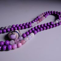 pink long beaded necklace, long natural stone bead necklace, long necklace singapore, beaded necklace singapore, long beaded necklace, rhodochrosite bead necklace, rhodonite bead necklace, fine jewelry beaded necklace, Gem Gardener