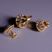 Vintage Natural Turquoise Earrings and Ring Set
