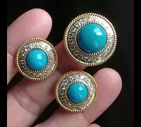 turquoise diamond ring earrings set video